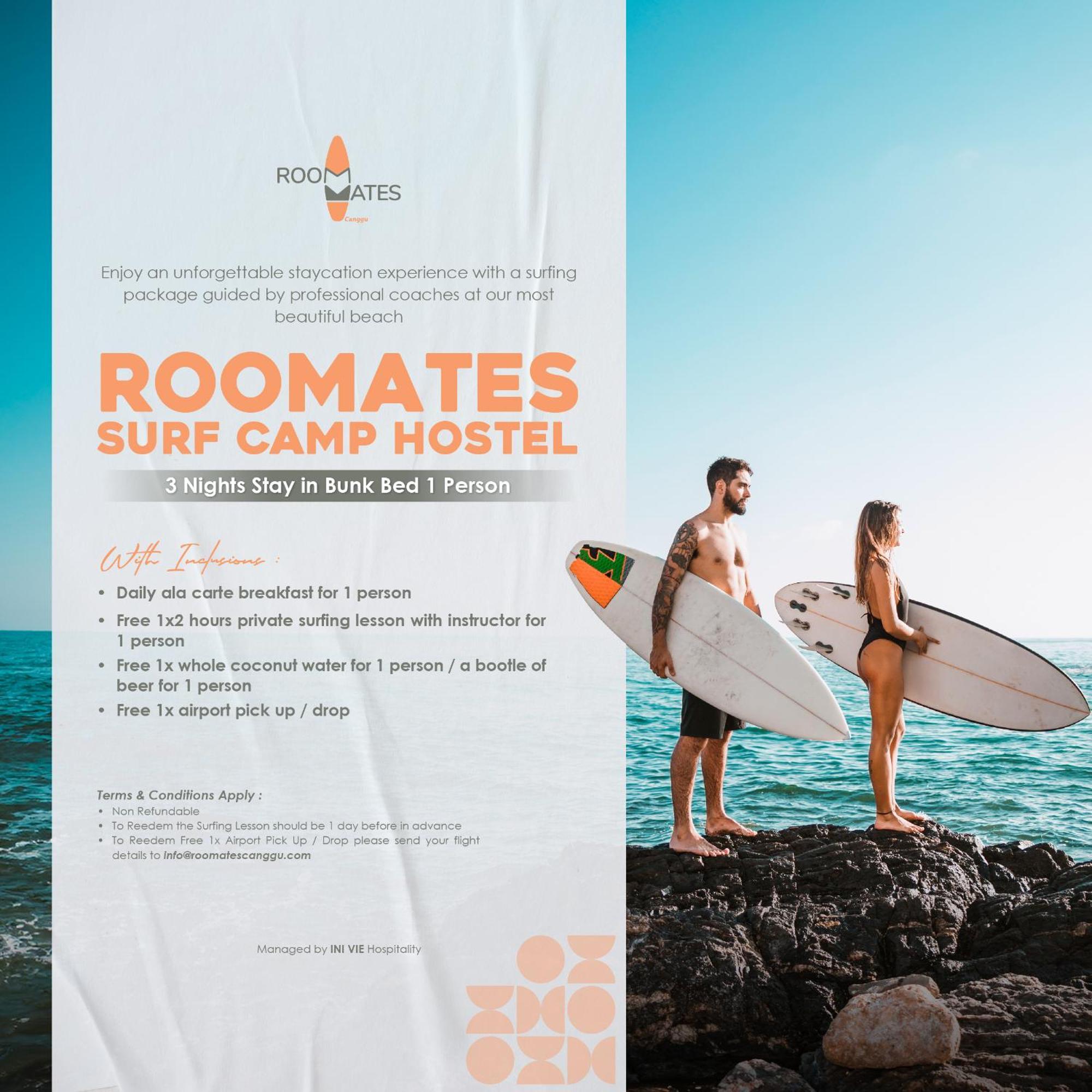 Roomates Surf Camp Canggu By Ini Vie Hospitality Номер фото